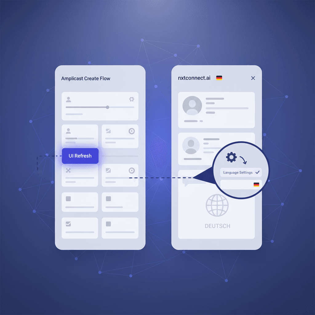 What We Shipped This Week: Amplicast UI Refresh + nxtconnect.ai in German