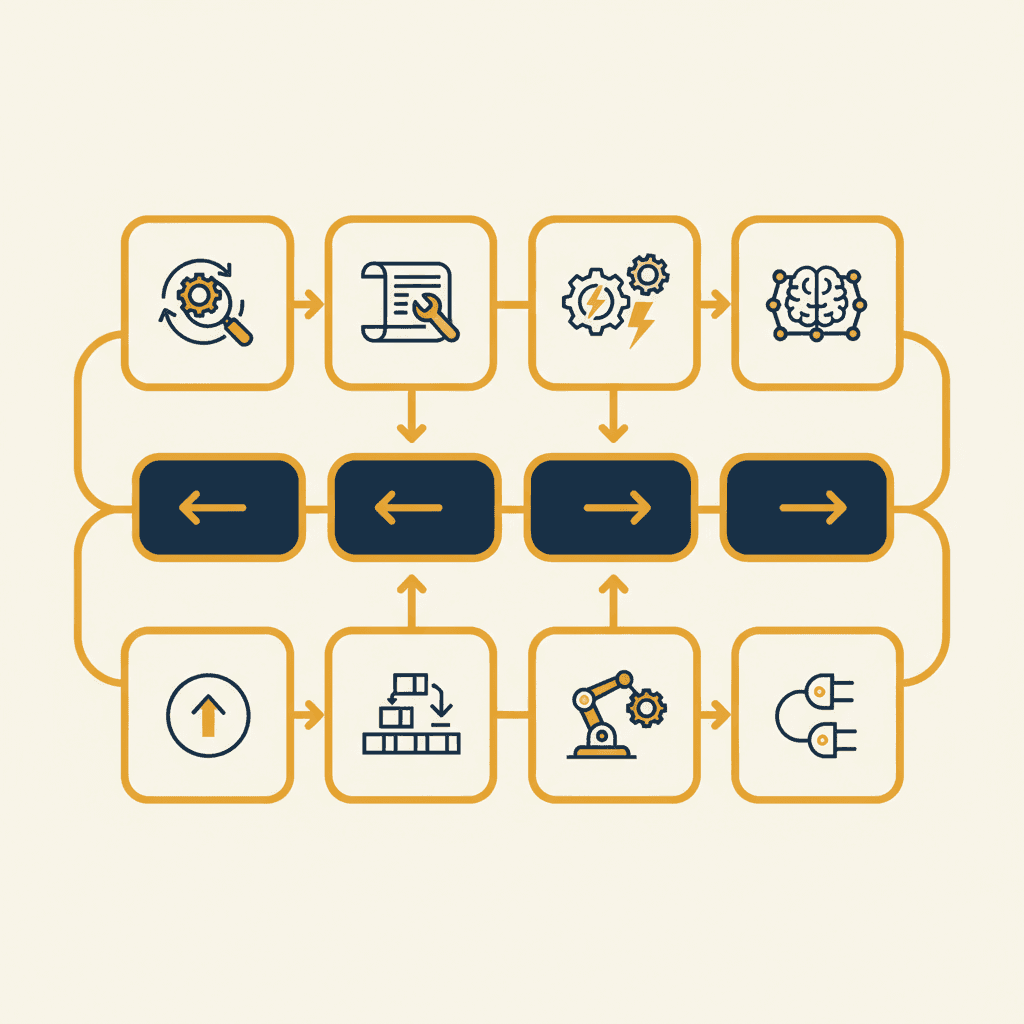Audit · Build · Automate · Embed: Wie wir KI-Engagements strukturieren